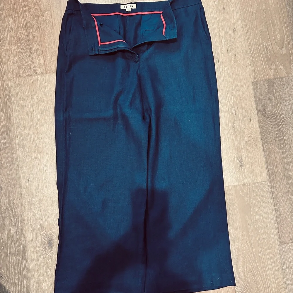 Boden Navy Wide Leg Pants - Picture 3 of 4